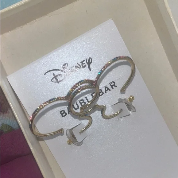 BaubleBar Gold Mickey Mouse Hoop Earrings - Picture 5 of 6